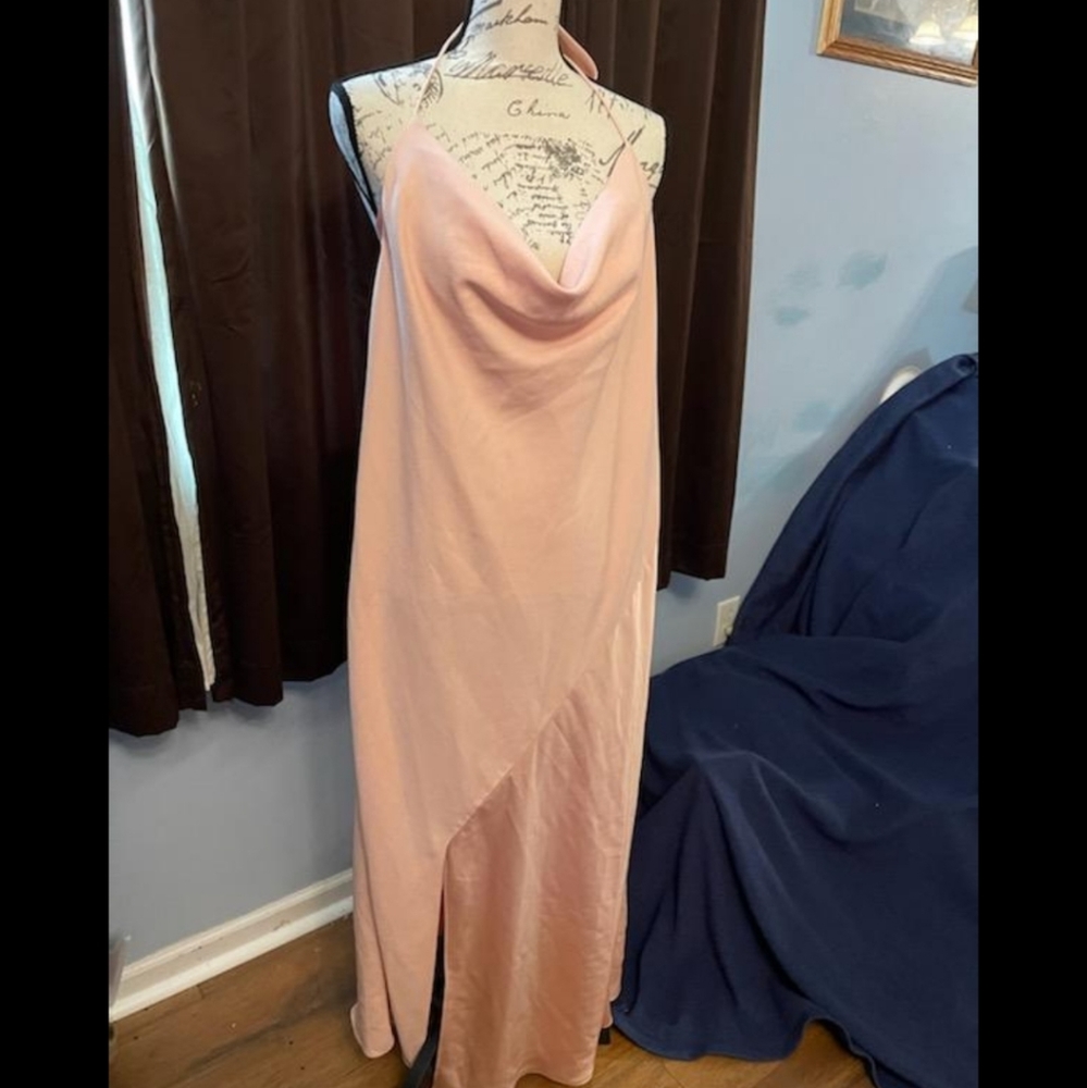 Blush pink dress size 20w with tie back